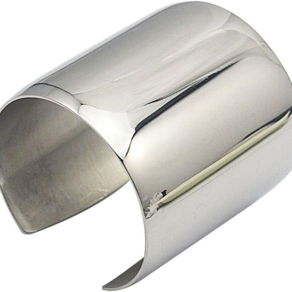 Stainless Steel Open Cuff Bangle Bracelet for Women Girls Stylish Gift - Picture 2 of 5
